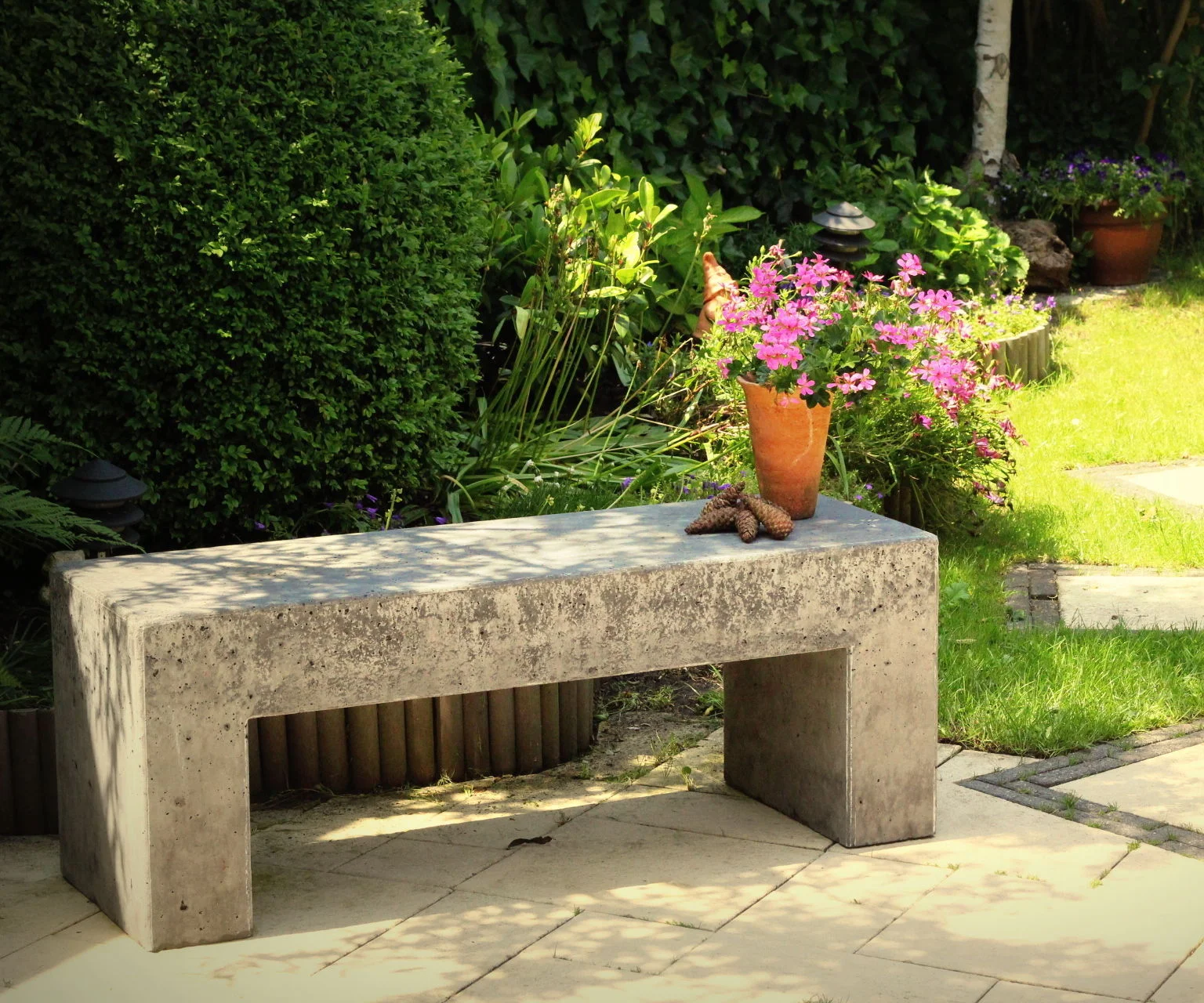 Concrete Garden Bench